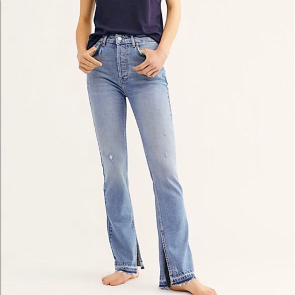 Emmy Split Hem Bootcut Jeans (Free People) Size 24